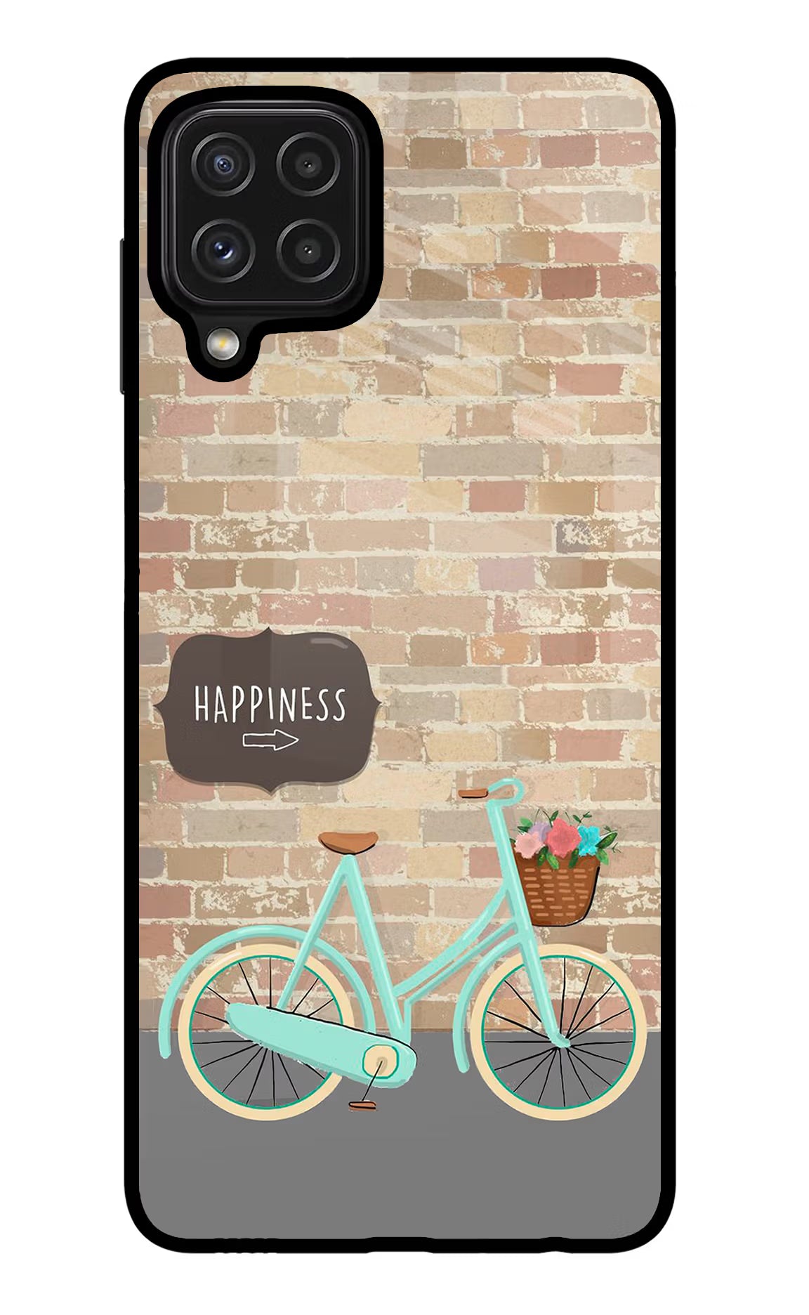 Happiness Artwork Samsung M32 Glass Case
