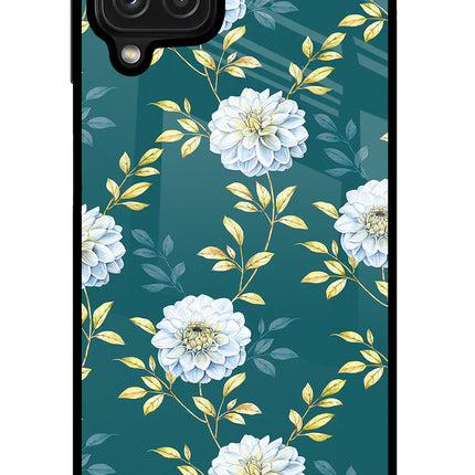 Flowers Samsung M32 Glass Case Back Cover by Casekaro