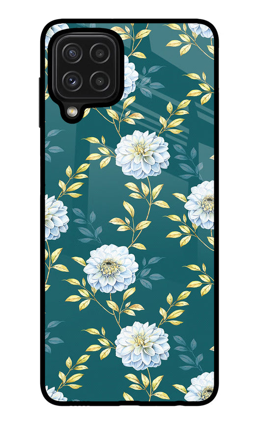 Flowers Samsung M32 Glass Case
