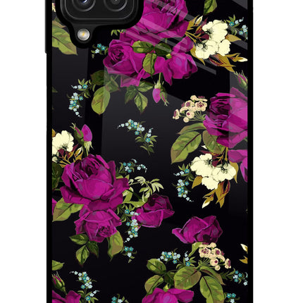 Flowers Samsung M32 Glass Case Back Cover by Casekaro