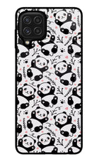 Cute Panda Samsung M32 Glass Case