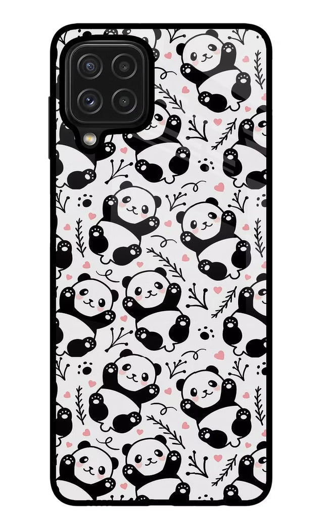 Cute Panda Samsung M32 Glass Case