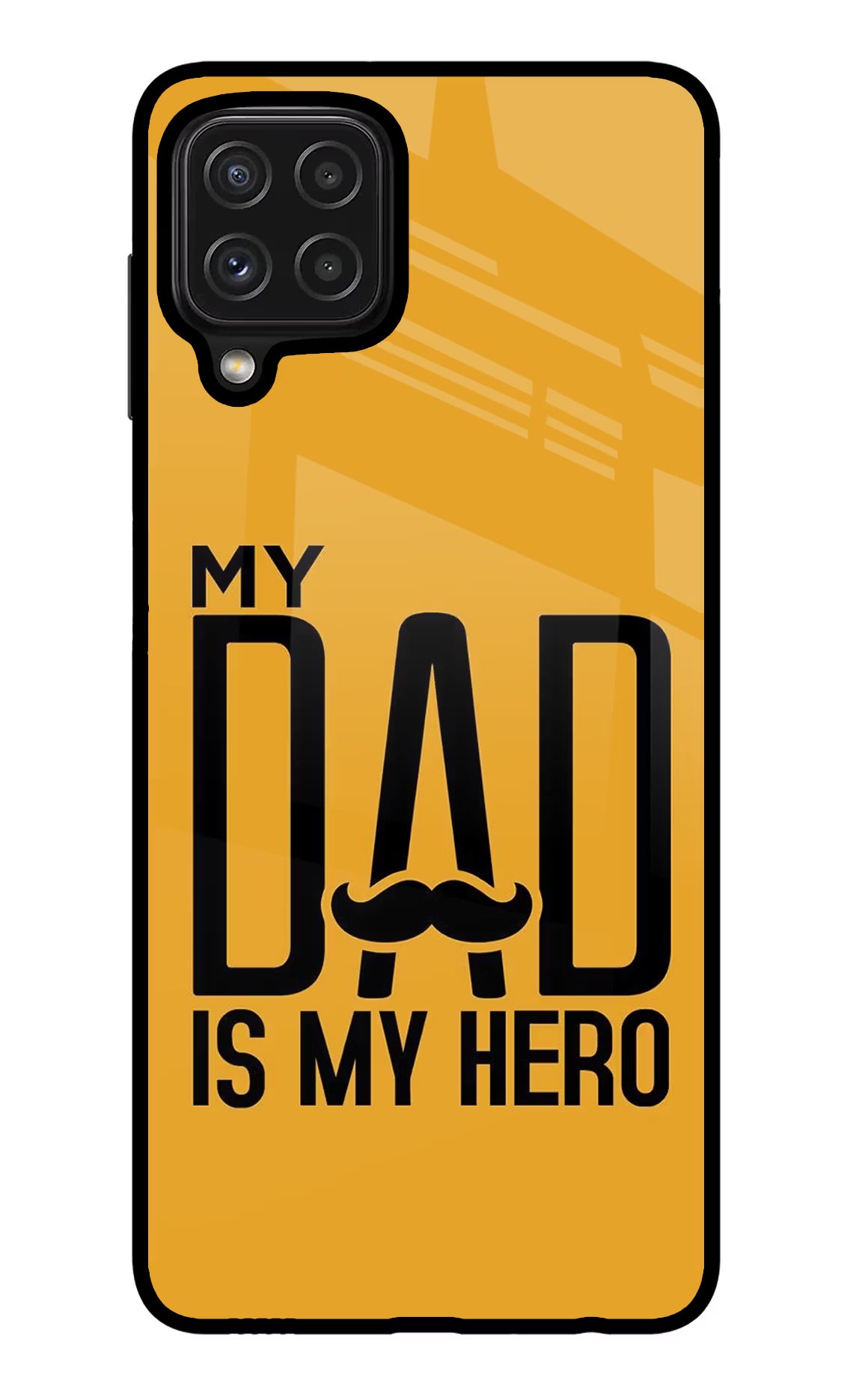My Dad Is My Hero Samsung M32 Glass Case Back Cover by Casekaro