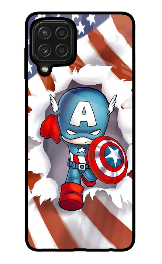 Captain America Samsung M32 Glass Case