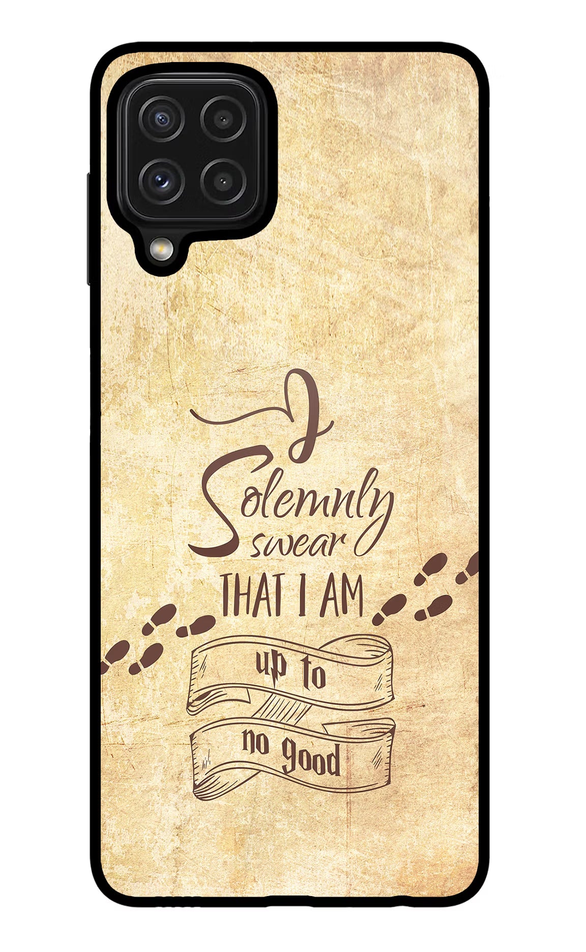 I Solemnly swear that i up to no good Samsung M32 Glass Case Back Cover by Casekaro