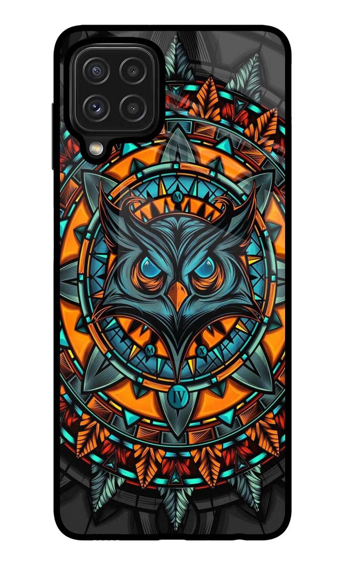 Angry Owl Art Samsung M32 Glass Case