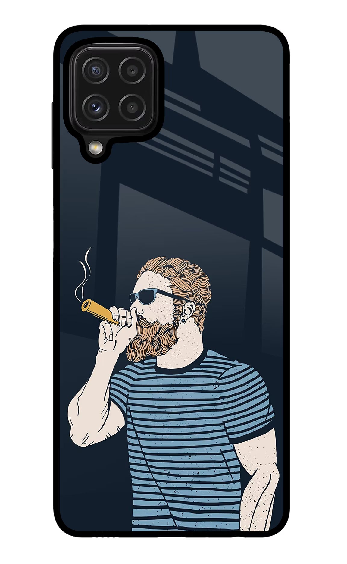Smoking Samsung M32 Glass Case