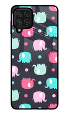 Elephants Samsung M32 Glass Case