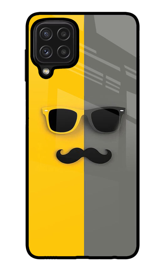 Sunglasses with Mustache Samsung M32 Glass Case