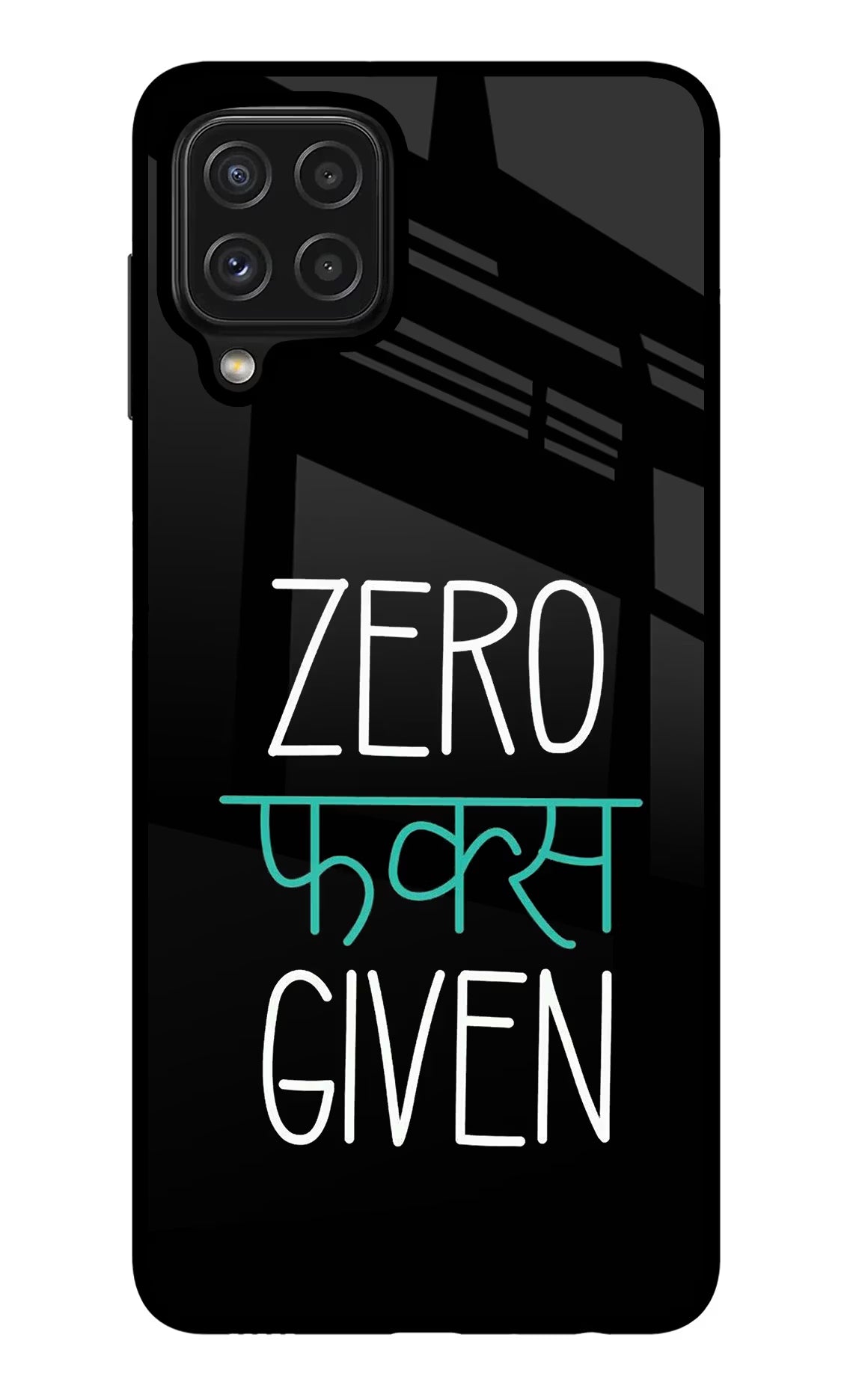 Zero Fucks Given Samsung M32 Glass Case Back Cover by Casekaro