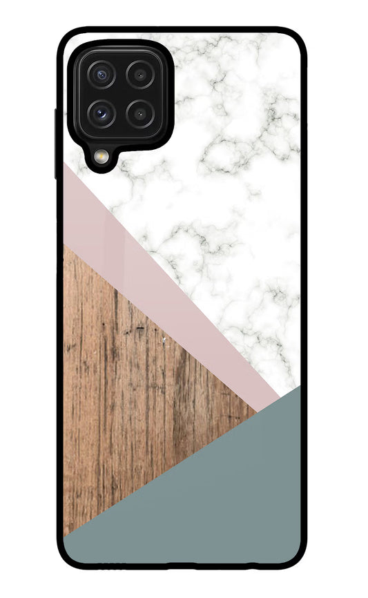 Marble wood Abstract Samsung M32 Glass Case