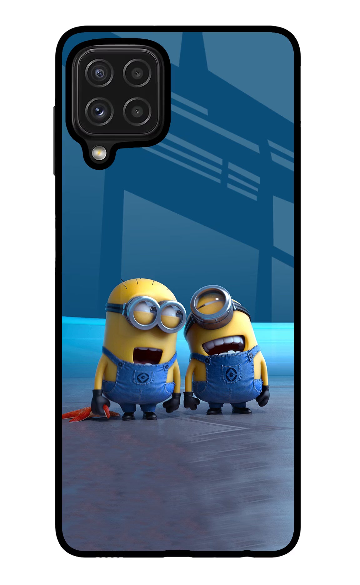 Minion Laughing Samsung M32 Glass Case
