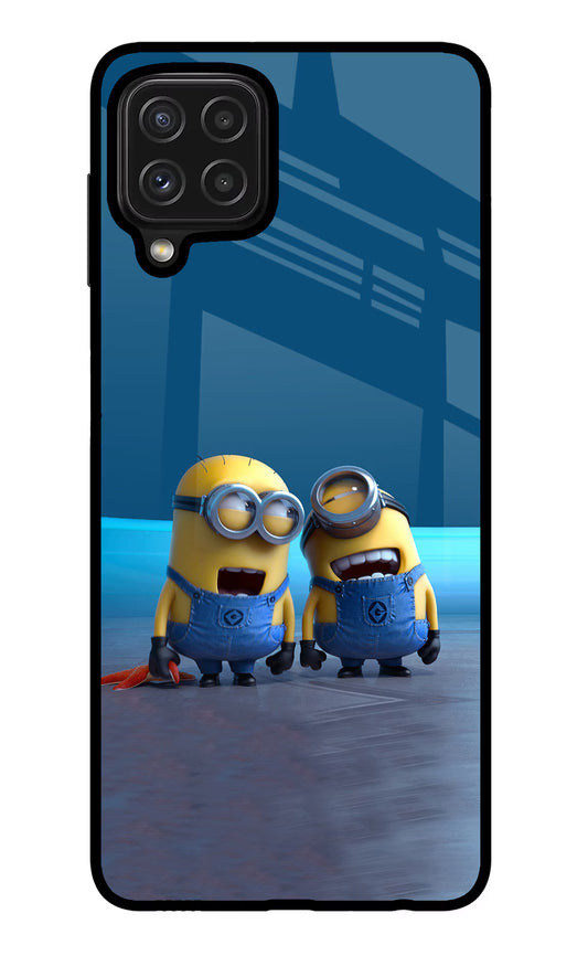 Minion Laughing Samsung M32 Glass Case