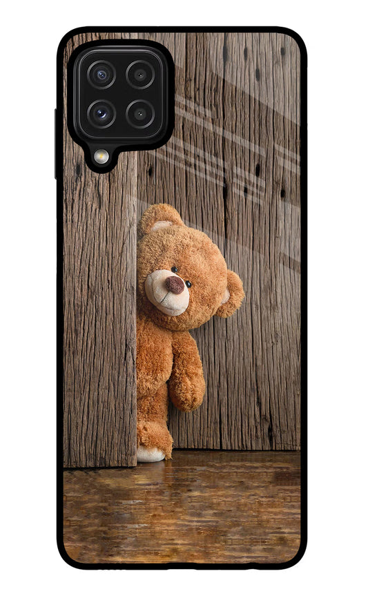 Teddy Wooden Samsung M32 Glass Case