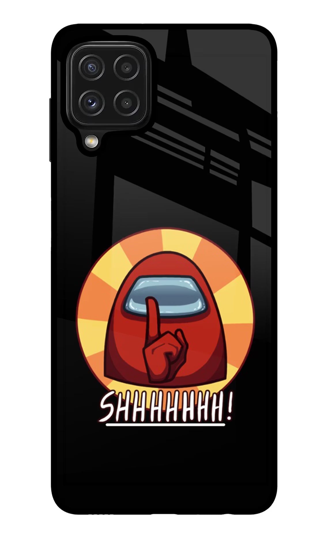 Among Us Shhh! Samsung M32 Glass Case