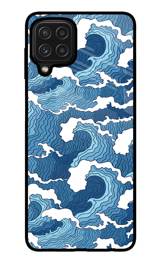 Blue Waves Samsung M32 Glass Case