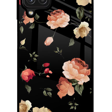 Flowers Samsung M32 Glass Case Back Cover by Casekaro