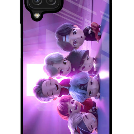 BTS Chibi Samsung M32 Glass Case