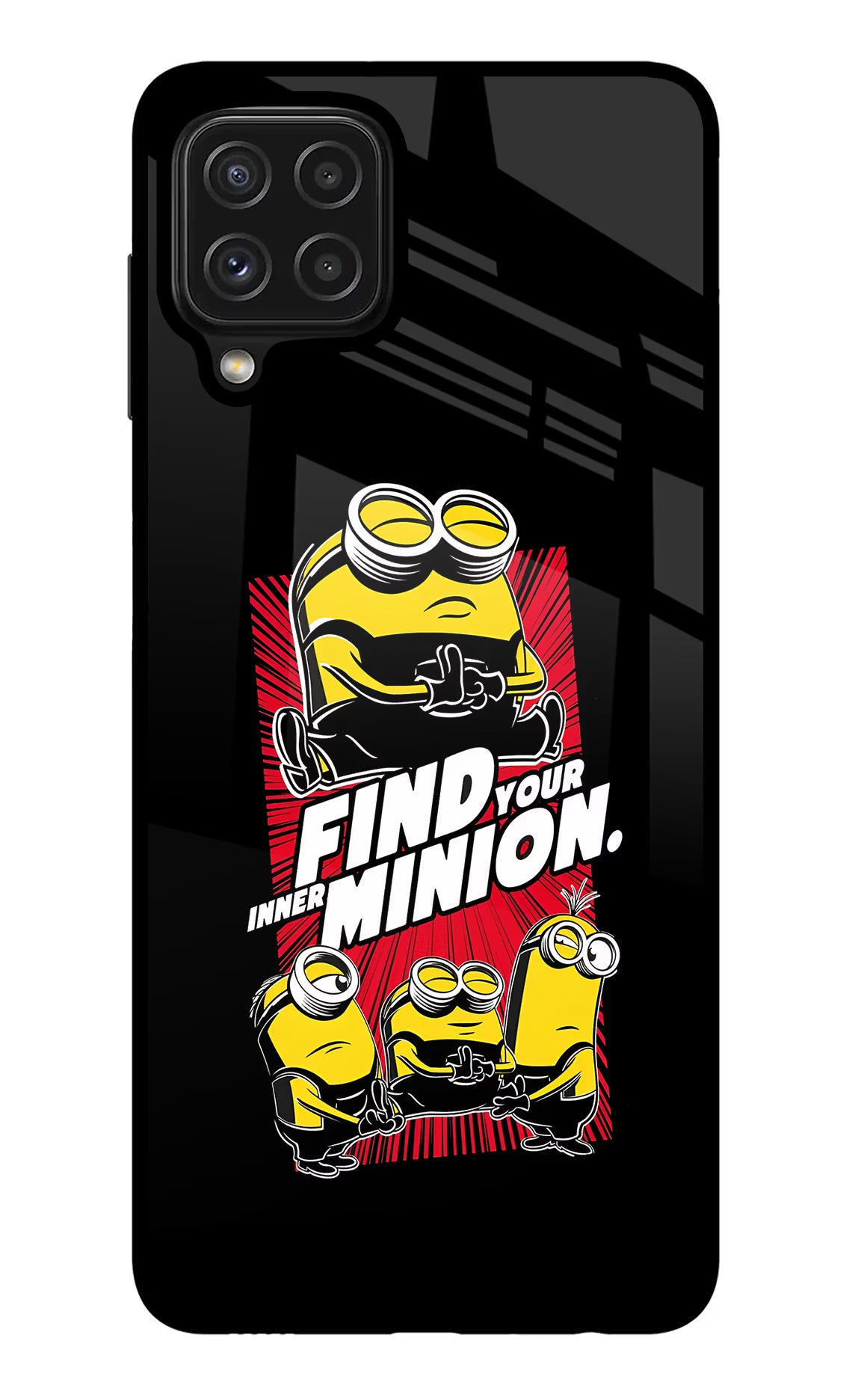 Find your inner Minion Samsung M32 Glass Case Back Cover by Casekaro