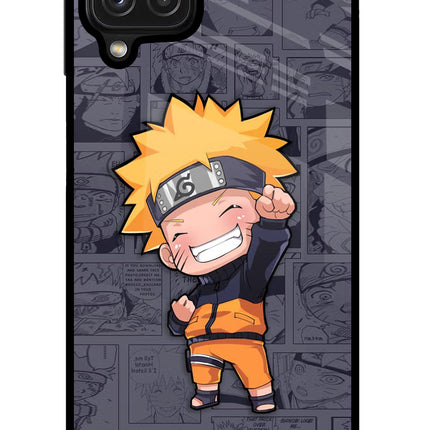 Chota Naruto Samsung M32 Glass Case Back Cover by Casekaro
