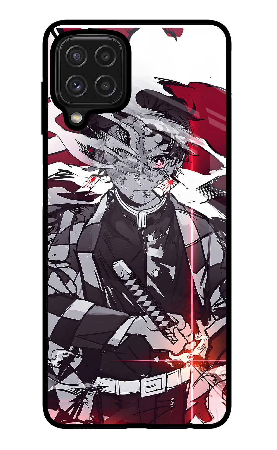 Demon Slayer Samsung M32 Glass Case