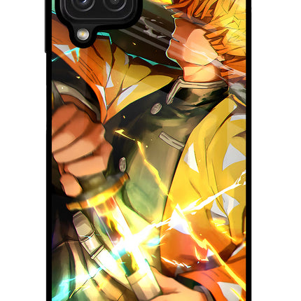 Demon Slayer Samsung M32 Glass Case Back Cover by Casekaro