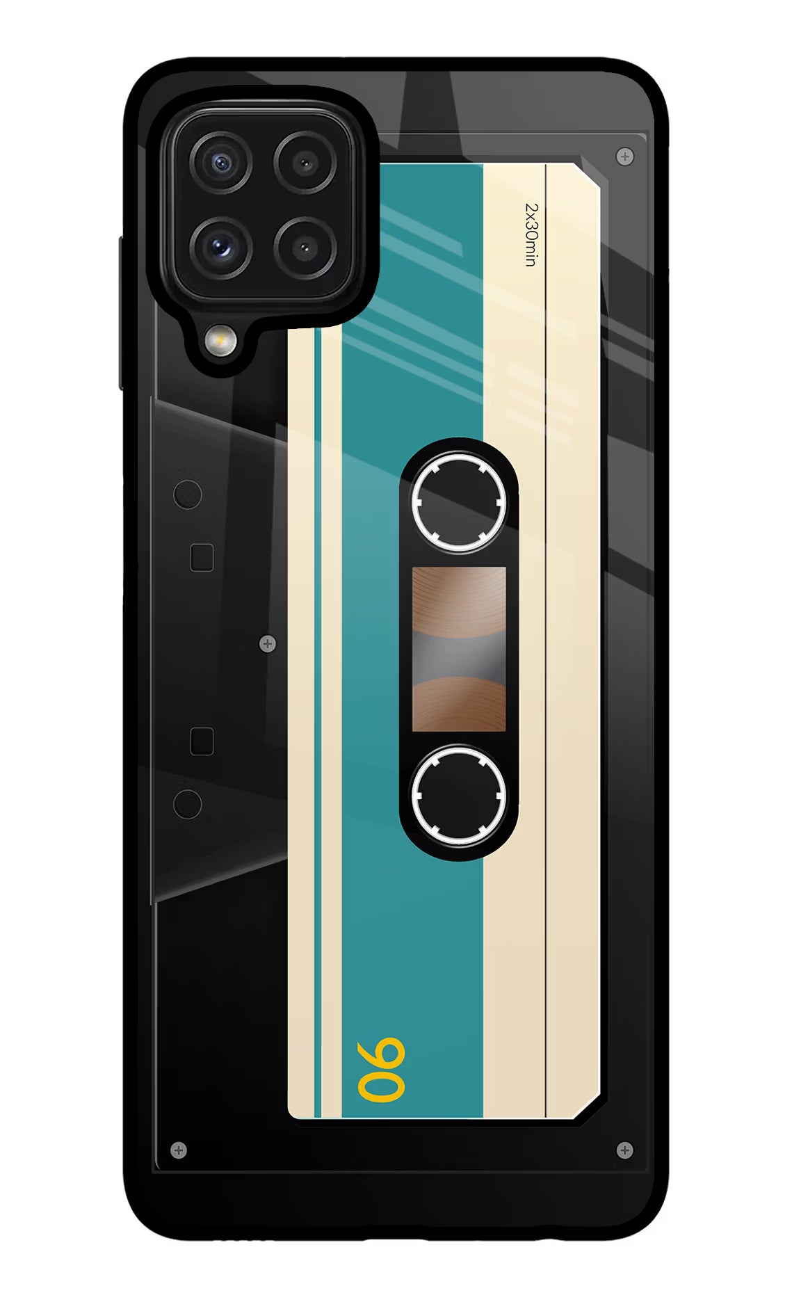 Cassette Samsung M32 Glass Case Back Cover by Casekaro