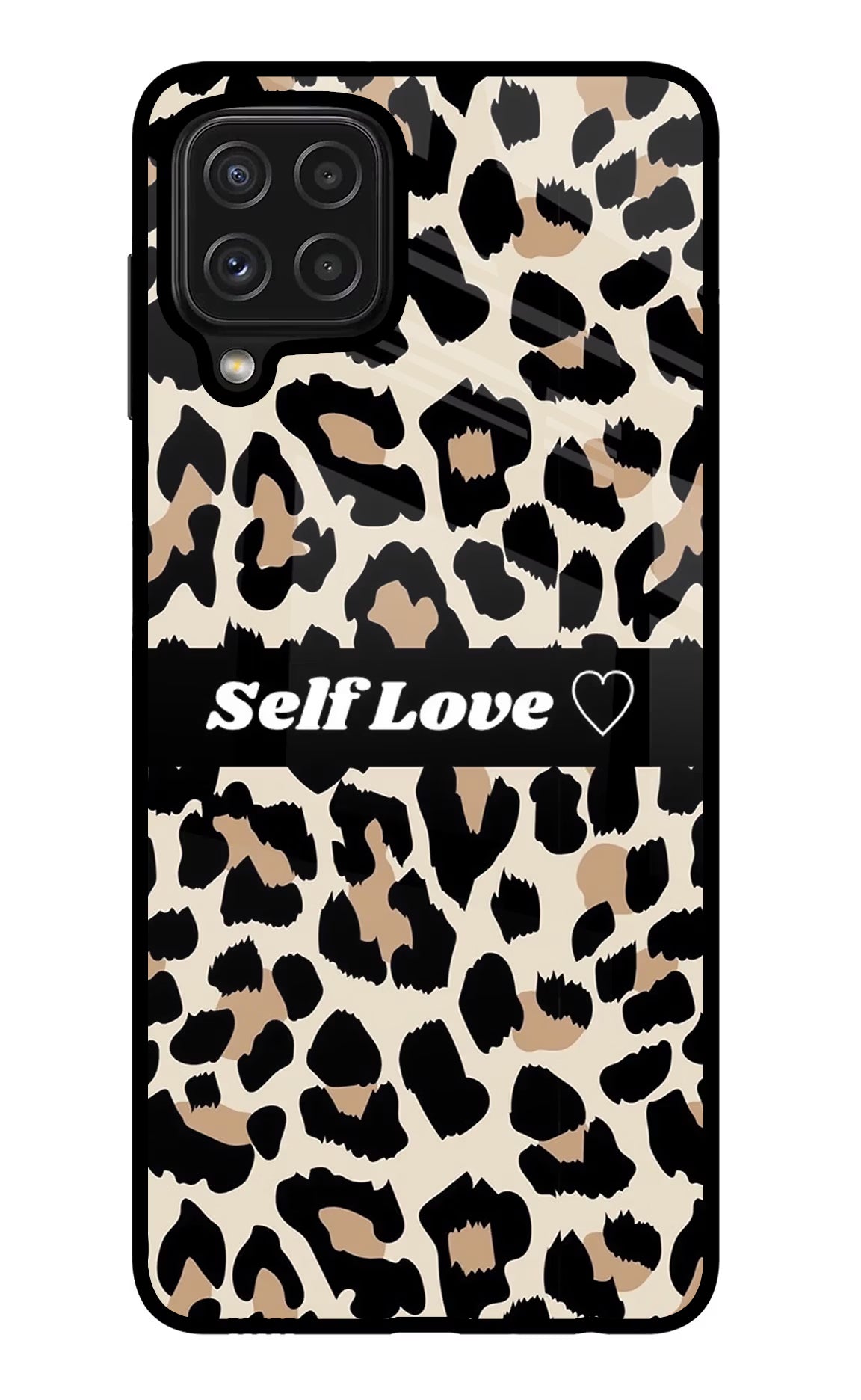 Leopard Print Self Love Samsung M32 Glass Case