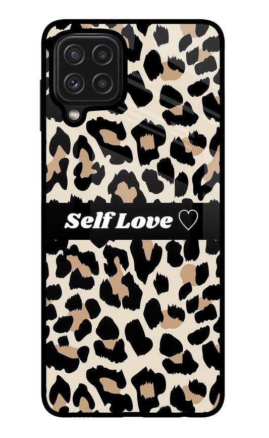 Leopard Print Self Love Samsung M32 Glass Case