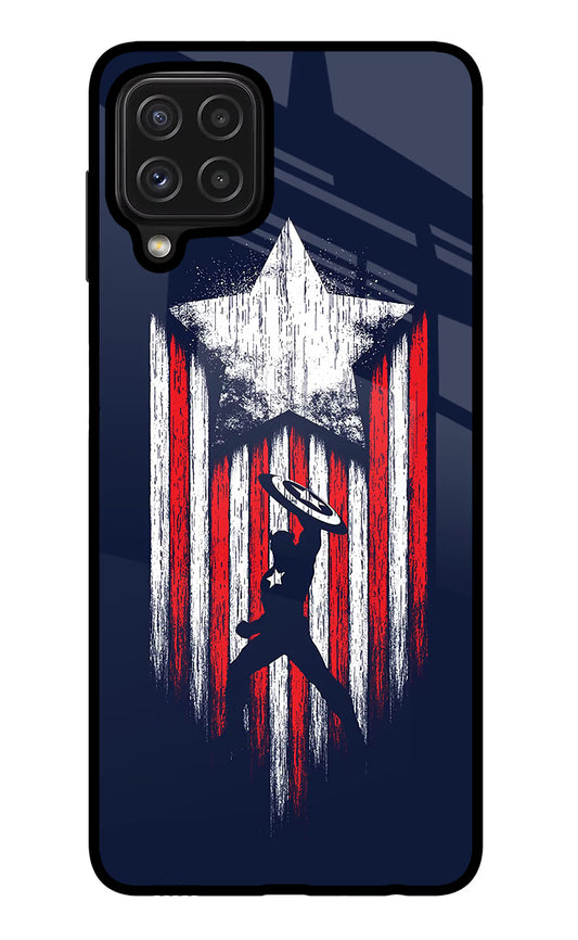 Captain America Marvel Art Samsung M32 Glass Case