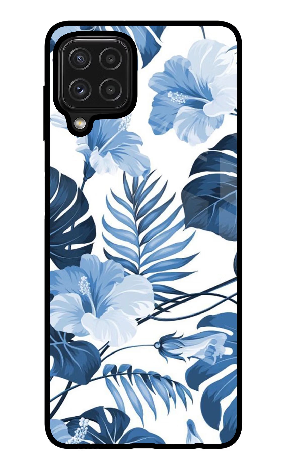 Fabric Art Samsung M32 Glass Case Back Cover by Casekaro