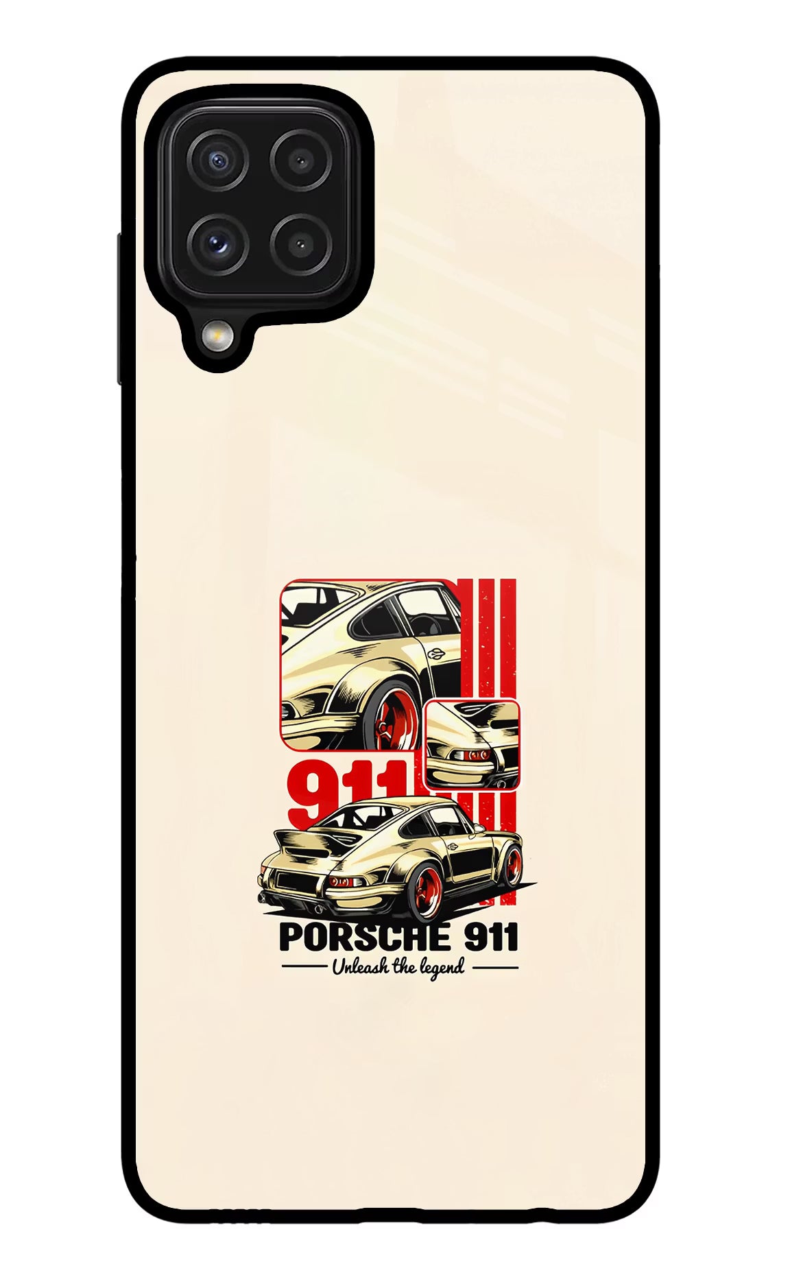 Classic Porsche 911 Samsung M32 Glass Case Back Cover by Casekaro