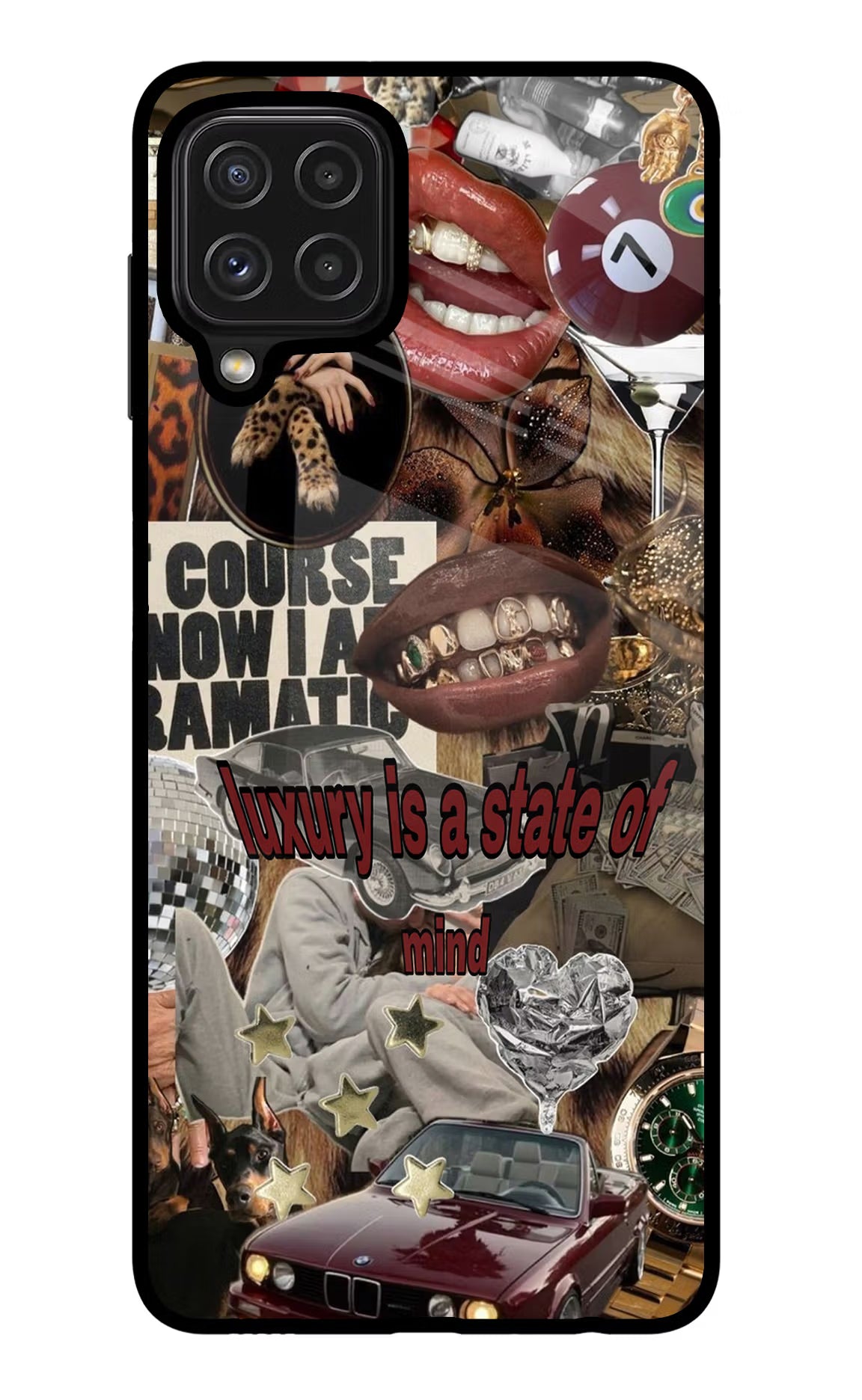 Luxury Samsung M32 Glass Case Back Cover by Casekaro
