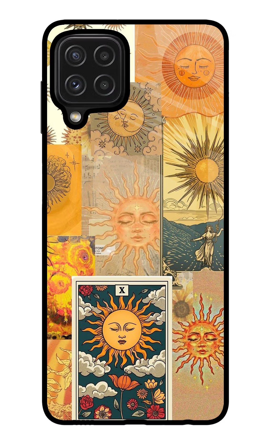 Sun Samsung M32 Glass Case Back Cover by Casekaro