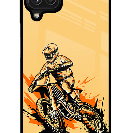 Off-Road Fury Samsung M32 Glass Case Back Cover by Casekaro