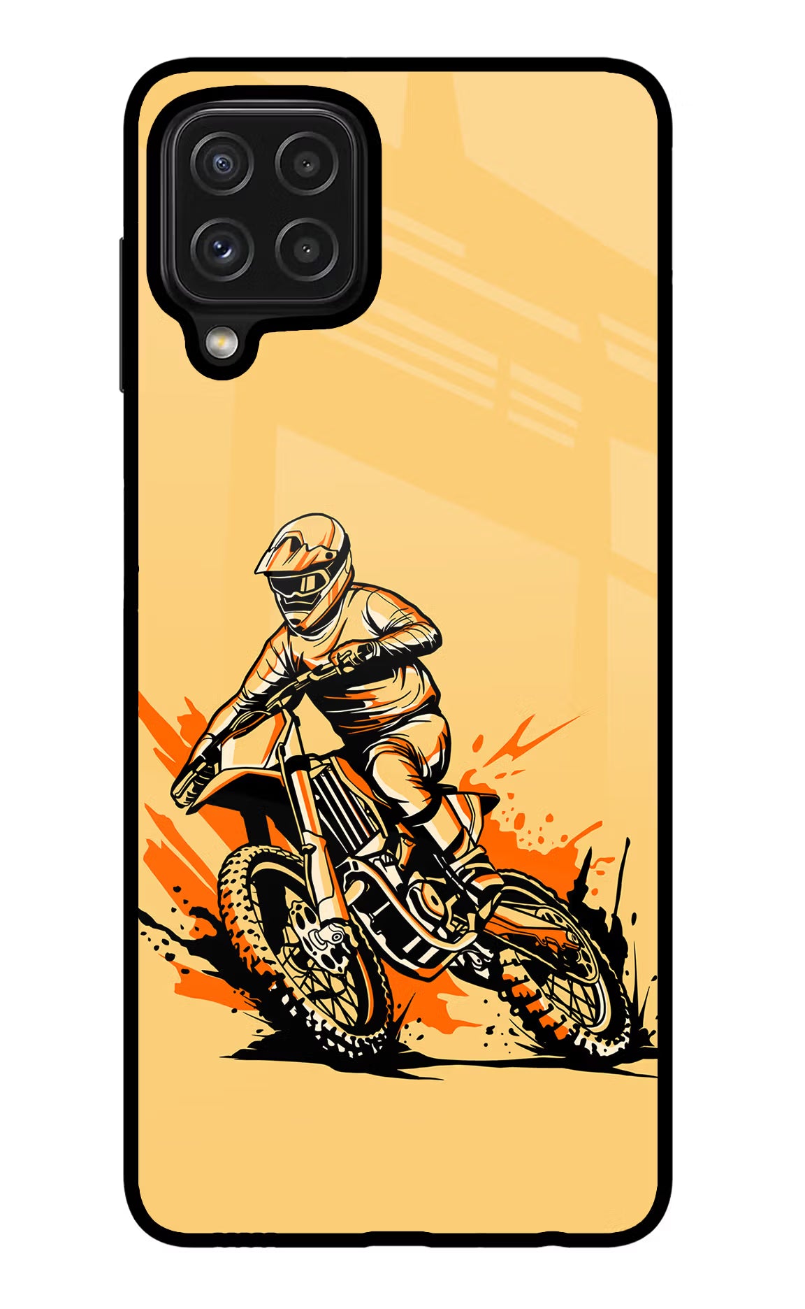 Off-Road Fury Samsung M32 Glass Case Back Cover by Casekaro