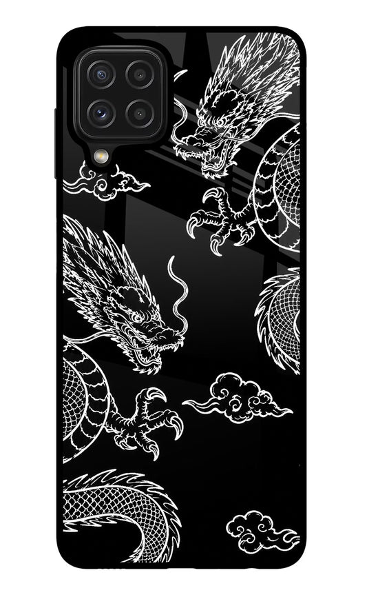Twin Dragons Samsung M32 Glass Case