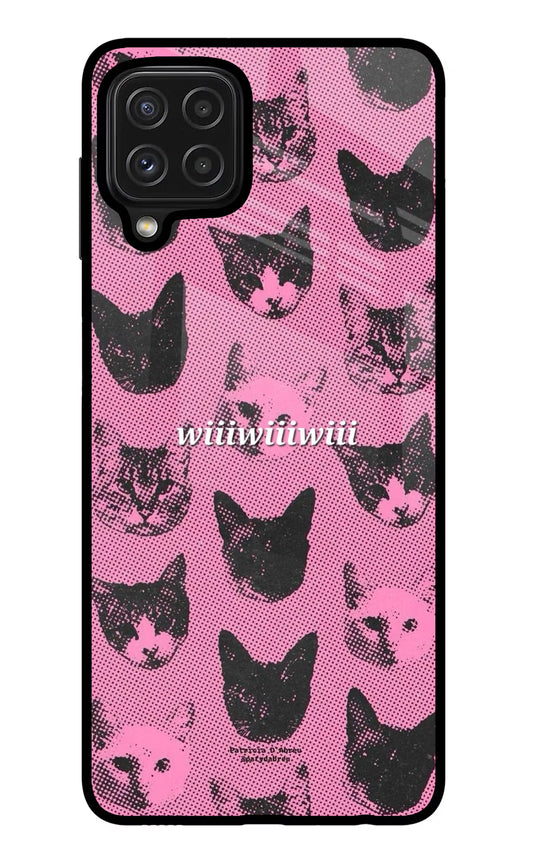 Pink Cats Samsung M32 Glass Case