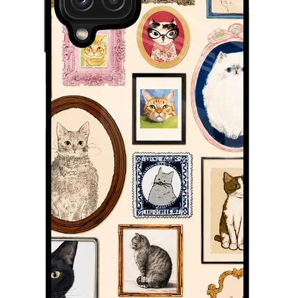 Mirror Cats Samsung M32 Glass Case Back Cover by Casekaro