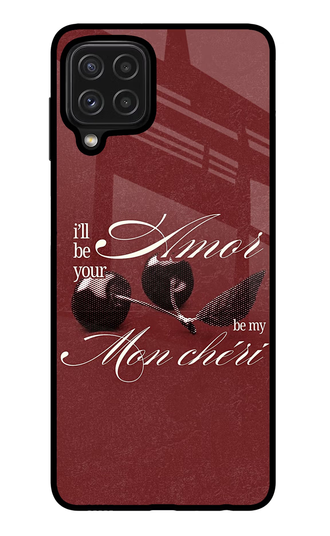 Velvet Cherry Samsung M32 Glass Case