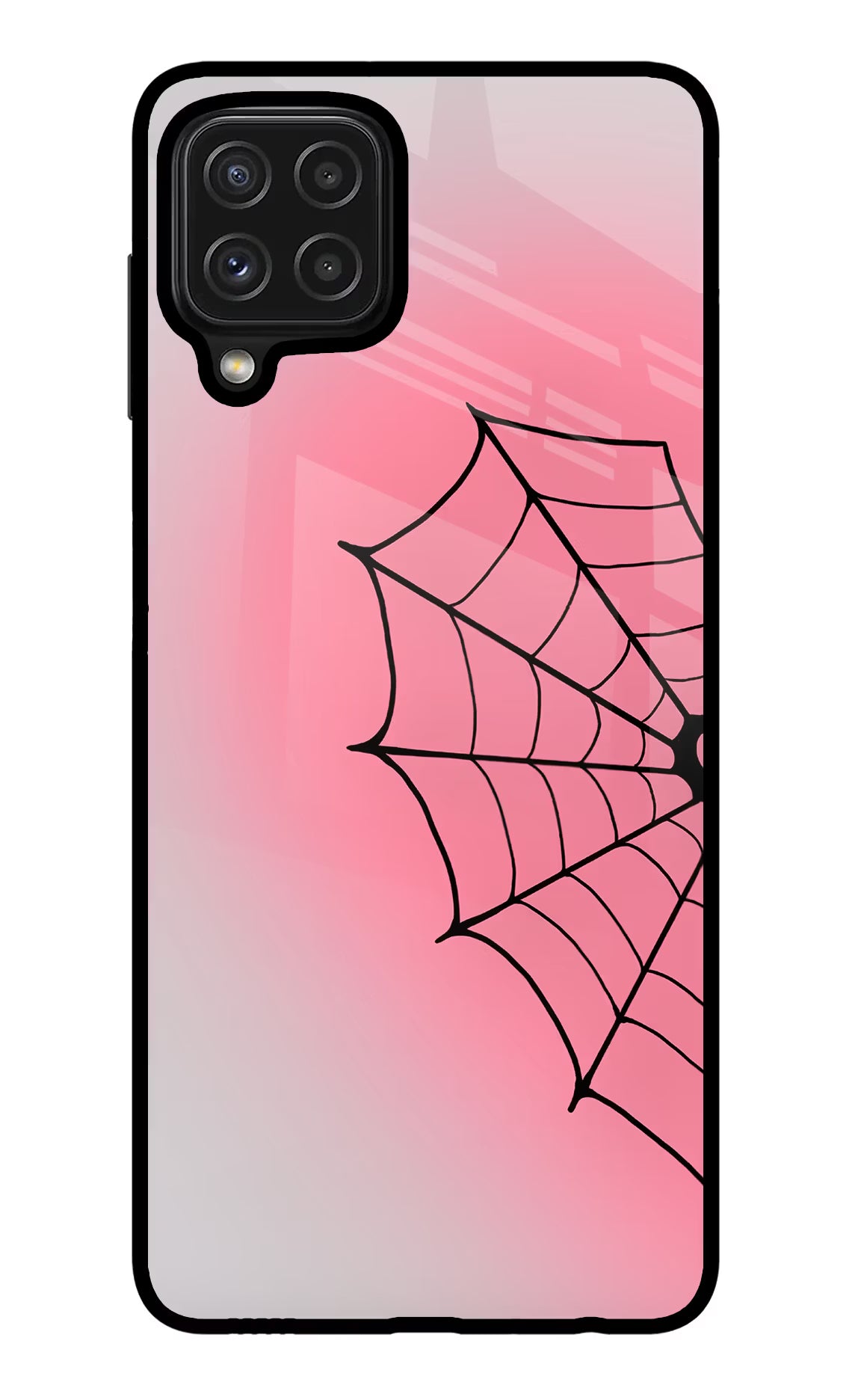 Pink Web Samsung M32 Glass Case
