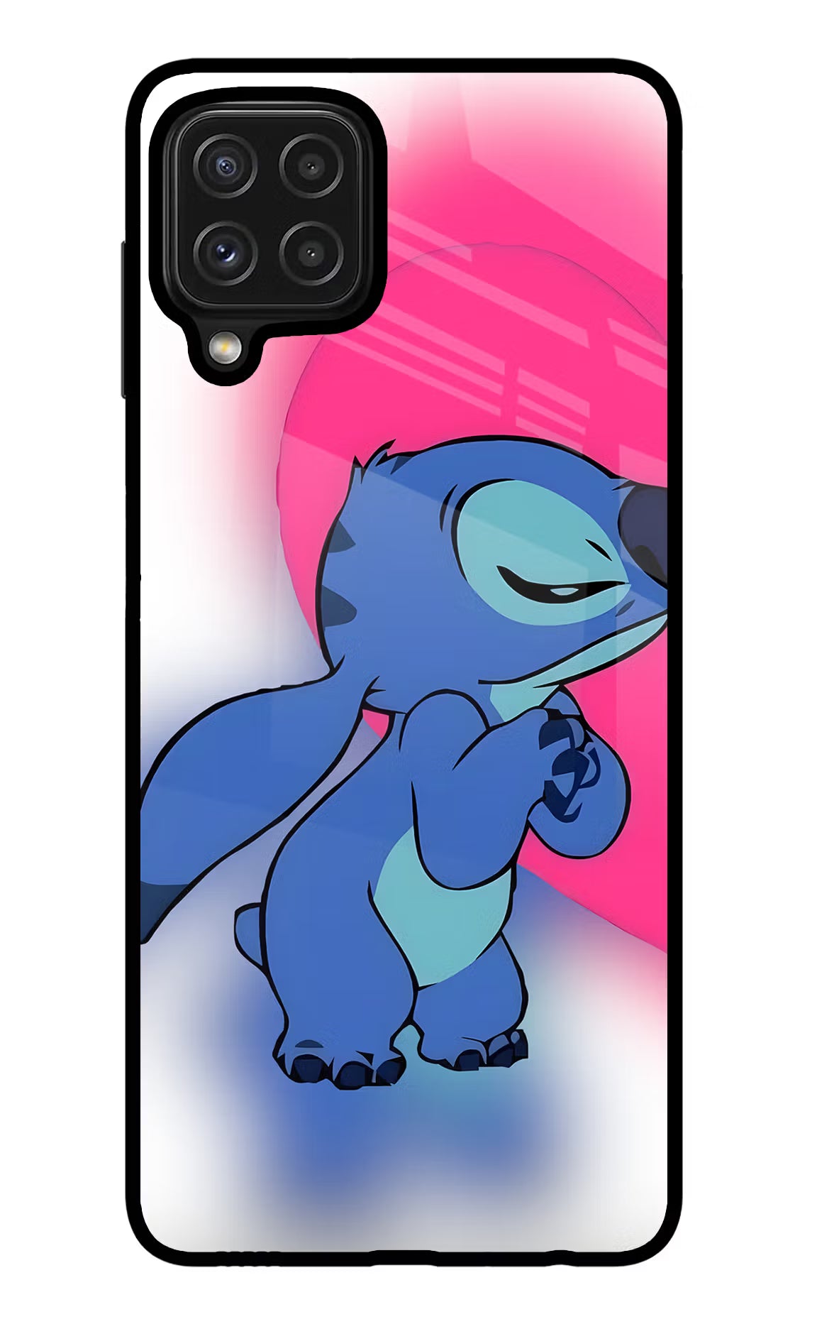 Stitch Hug Samsung M32 Glass Case