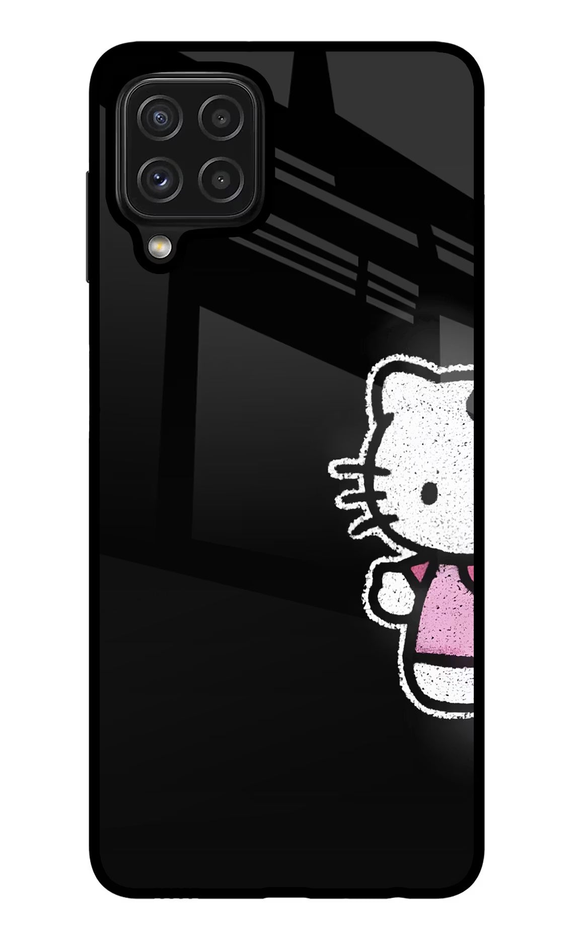 Kitty Charm Samsung M32 Glass Case