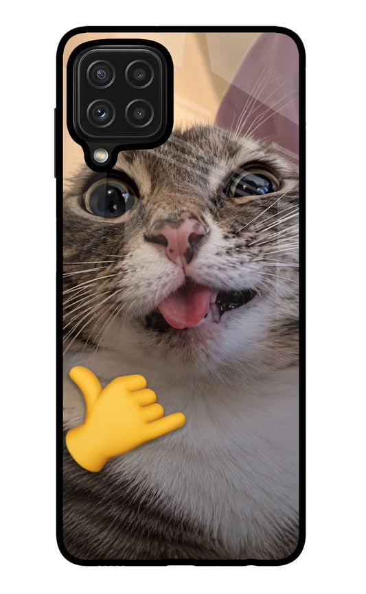 Silly Cat Call Samsung M32 Glass Case