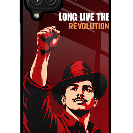 Bhagat Singh Revolution Samsung M32 Glass Case