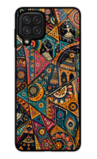 Folk Print Samsung M32 Glass Case