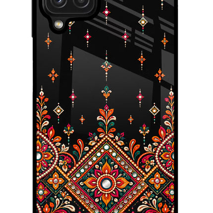 Noir Mehfil Samsung M32 Glass Case