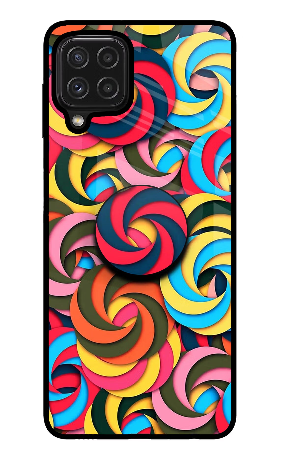 Spiral Pattern Samsung M32 Pop Case by Casekaro