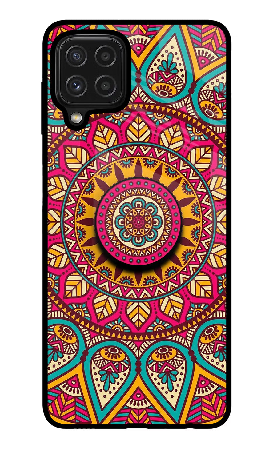 Mandala Samsung M32 Pop Case, Glass case