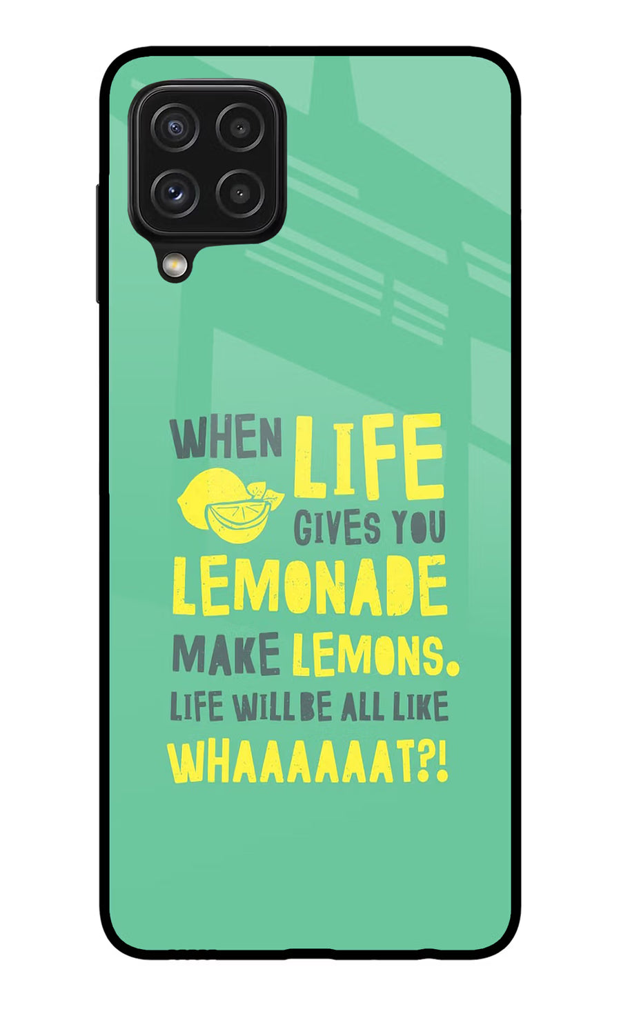 Quote Samsung A22 4G Back Cover, Glass case